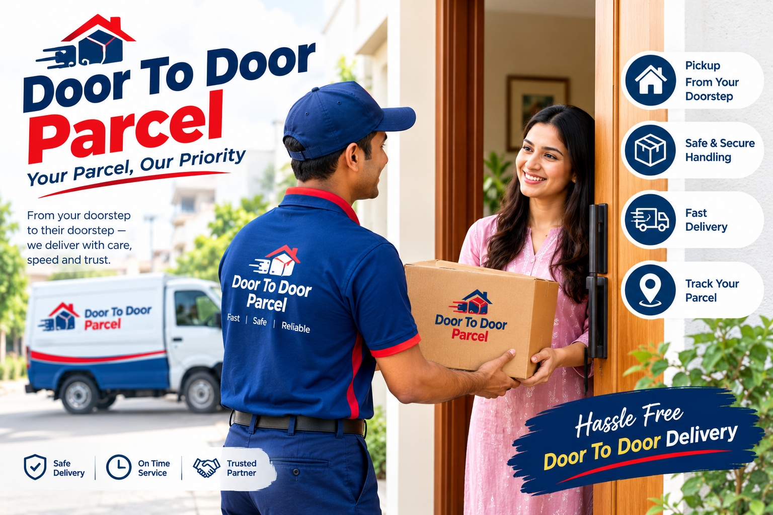 Parcel packaging and transportation service